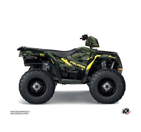 Kit Déco Quad Hidden Polaris 450 Sportsman Vert Jaune (2021-2023)