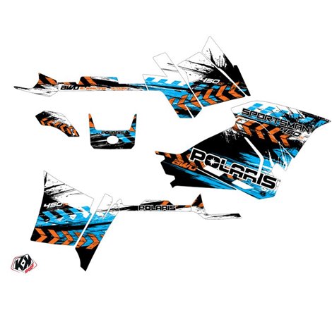 Kit Déco Quad Lifter Polaris 450 Sportsman Orange Bleu (2021-2023)