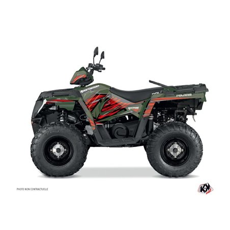 Kit Déco Quad Jungle Polaris 450 Sportsman Vert Rouge (2021-2023)