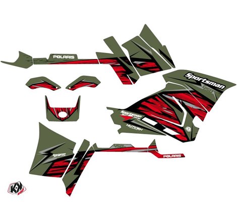Kit Déco Quad Jungle Polaris 450 Sportsman Vert Rouge (2021-2023)