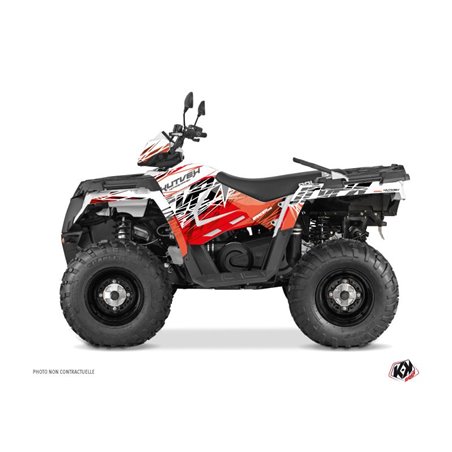 Kit Déco Quad Eraser Polaris 570 Sportsman Touring Rouge Blanc (2014-2017)