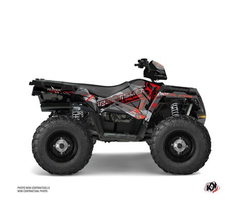 Kit Déco Quad Evil Polaris 570 Sportsman Touring Gris Rouge (2018-2023)