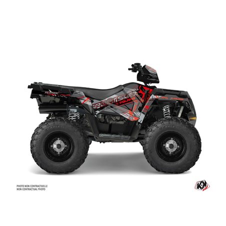 Kit Déco Quad Evil Polaris 570 Sportsman Touring Gris Rouge (2018-2023)