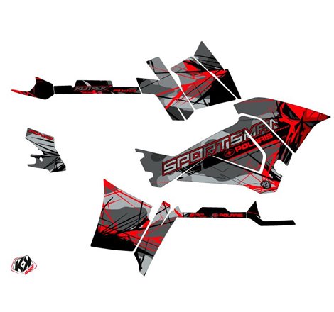 Kit Déco Quad Evil Polaris 570 Sportsman Touring Gris Rouge (2018-2023)
