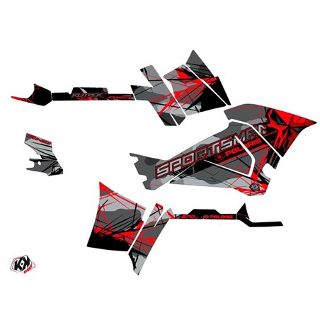 Kit Déco Quad Evil Polaris 570 Sportsman Touring Gris Rouge (2018-2023)