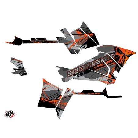 Kit Déco Quad Evil Polaris 570 Sportsman Touring Gris Orange (2018-2023)