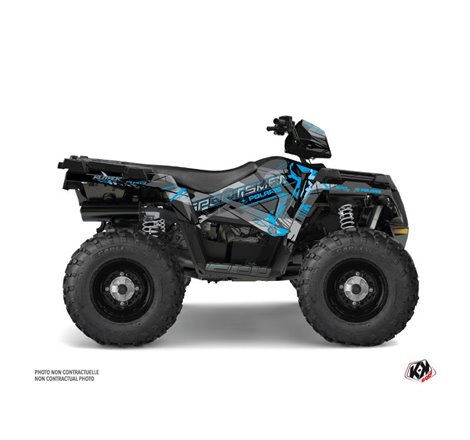 Kit Déco Quad Evil Polaris 570 Sportsman Touring Gris Bleu (2018-2023)