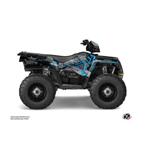 Kit Déco Quad Evil Polaris 570 Sportsman Touring Gris Bleu (2018-2023)