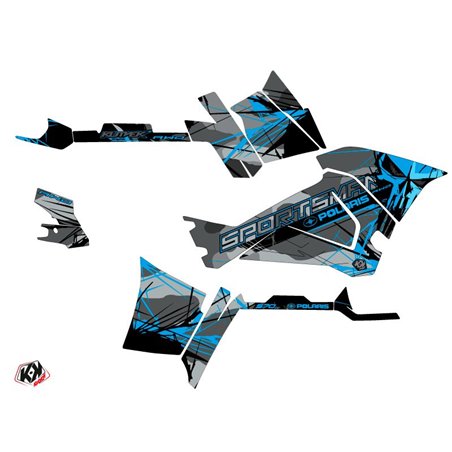 Kit Déco Quad Evil Polaris 570 Sportsman Touring Gris Bleu (2018-2023)