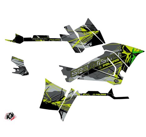 Kit Déco Quad Evil Polaris 570 Sportsman Touring Gris Vert (2018-2023)