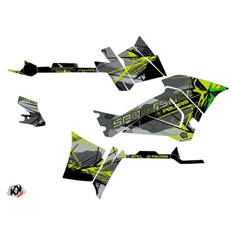 Kit Déco Quad Evil Polaris 570 Sportsman Touring Gris Vert (2018-2023)