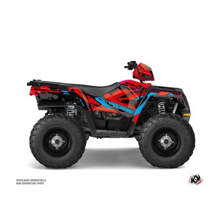 Kit Déco Quad Hidden Polaris 570 Sportsman Touring Rouge Bleu (2018-2023)