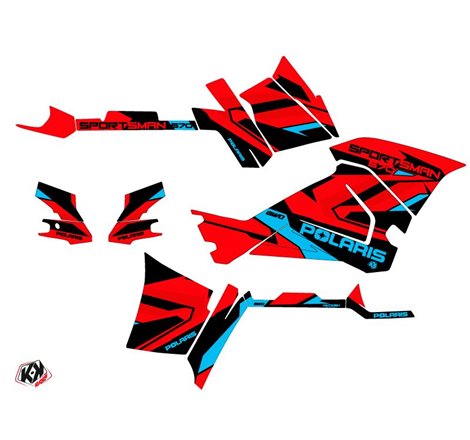 Kit Déco Quad Hidden Polaris 570 Sportsman Touring Rouge Bleu (2018-2023)