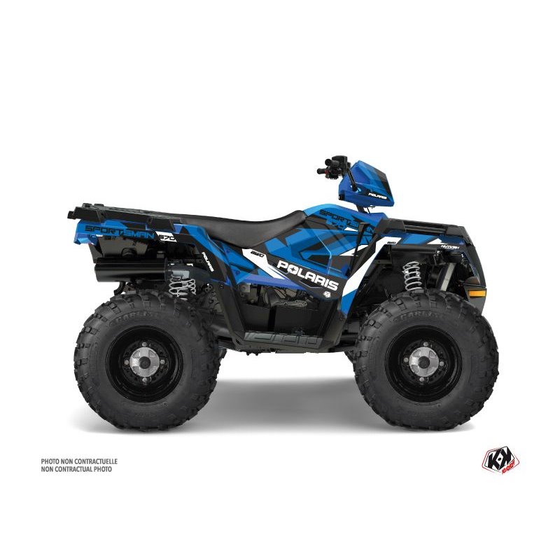 Kit Déco Quad Hidden Polaris 570 Sportsman Touring Bleu Blanc (2018-2023)