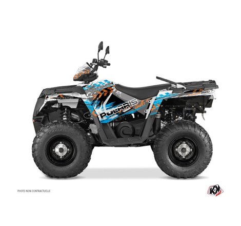 Kit Déco Quad Lifter Polaris 570 Sportsman Touring Orange Bleu (2018-2023)
