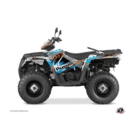 Kit Déco Quad Lifter Polaris 570 Sportsman Touring Orange Bleu (2018-2023)