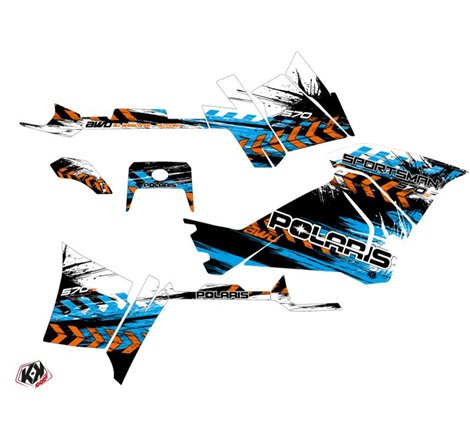 Kit Déco Quad Lifter Polaris 570 Sportsman Touring Orange Bleu (2018-2023)