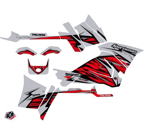 Kit Déco Quad Jungle Polaris 570 Sportsman Touring Gris Rouge (2018-2023)