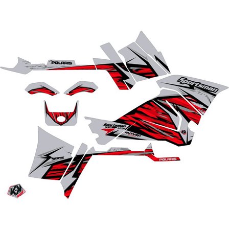 Kit Déco Quad Jungle Polaris 570 Sportsman Touring Gris Rouge (2018-2023)