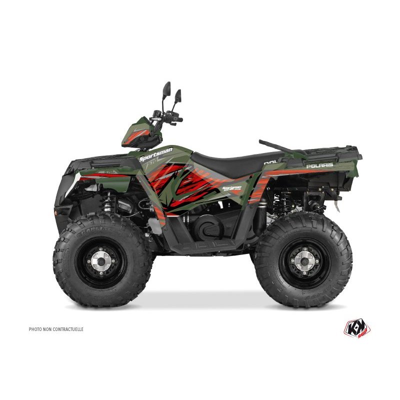 Kit Déco Quad Jungle Polaris 570 Sportsman Touring Vert Rouge (2018-2023)