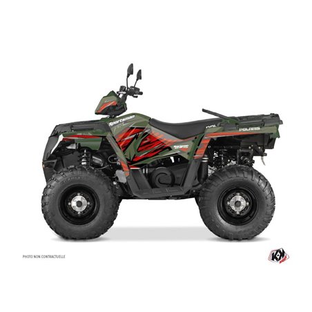 Kit Déco Quad Jungle Polaris 570 Sportsman Touring Vert Rouge (2018-2023)