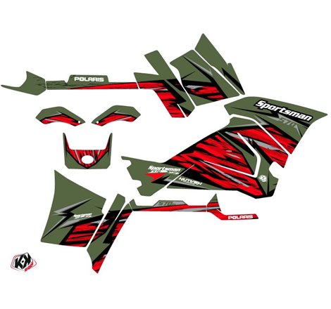 Kit Déco Quad Jungle Polaris 570 Sportsman Touring Vert Rouge (2018-2023)