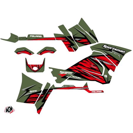 Kit Déco Quad Jungle Polaris 570 Sportsman Touring Vert Rouge (2018-2023)