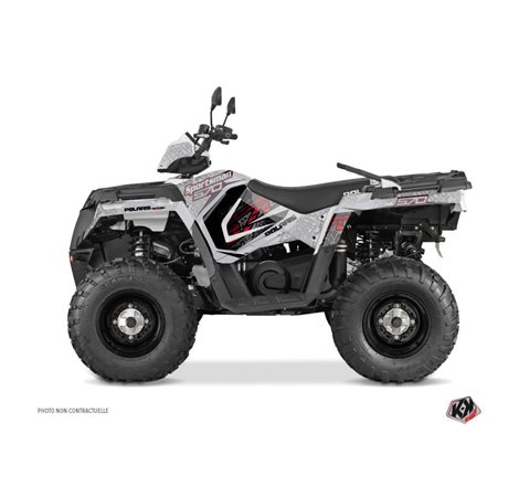 Kit Déco Quad Rock Polaris 570 Sportsman Touring Gris Rouge (2018-2023)