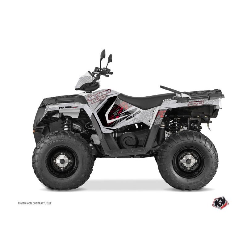 Kit Déco Quad Rock Polaris 570 Sportsman Touring Gris Rouge (2018-2023)