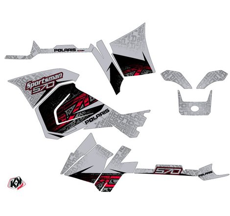 Kit Déco Quad Rock Polaris 570 Sportsman Touring Gris Rouge (2018-2023)