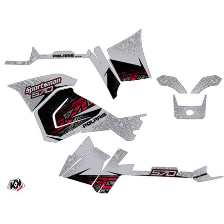 Kit Déco Quad Rock Polaris 570 Sportsman Touring Gris Rouge (2018-2023)
