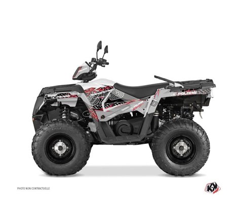 Kit Déco Quad Action Polaris 570 Sportsman Touring Gris Rouge (2018-2023)