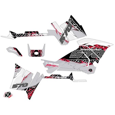Kit Déco Quad Action Polaris 570 Sportsman Touring Gris Rouge (2018-2023)