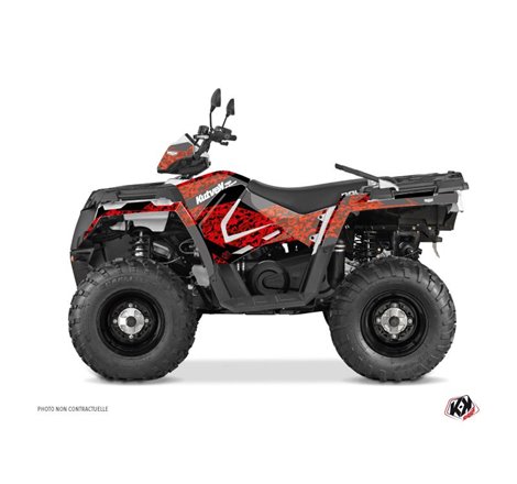 Kit Déco Quad Predator Polaris 570 Sportsman Touring Rouge Noir (2018-2023)