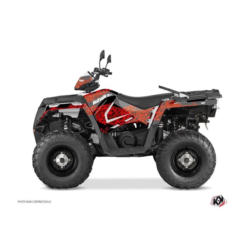 Kit Déco Quad Predator Polaris 570 Sportsman Touring Rouge Noir (2018-2023)