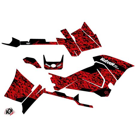 Kit Déco Quad Predator Polaris 570 Sportsman Touring Rouge Noir (2018-2023)