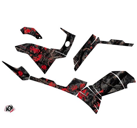 Kit Déco Quad Camo Polaris 500-800 Sportsman Forest Noir Rouge (2011-2023)