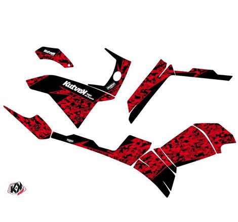 Kit Déco Quad Predator Polaris 500-800 Sportsman Forest Rouge Noir (2011-2023)