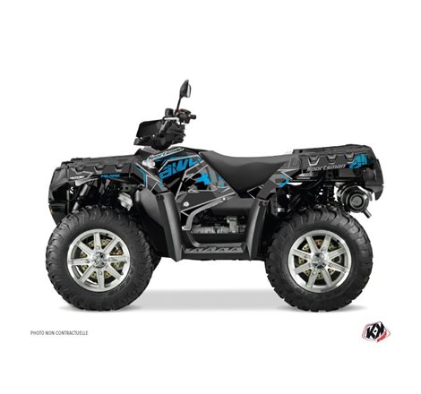 Kit Déco Quad Visor v2 Polaris 550 Sportsman Forest Noir Bleu (2010-2012)