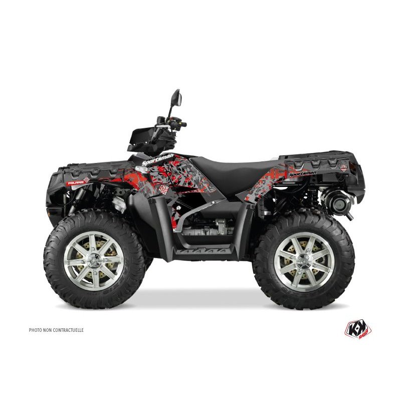 Kit Déco Quad Vintage Polaris 550-850-1000 Sportsman Touring Noir Rouge (2010-2012)