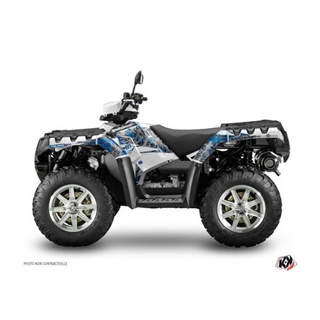 Kit Déco Quad Vintage Polaris 550-850-1000 Sportsman Touring Gris Bleu (2013-2016)