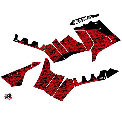 Kit Déco Quad Predator Polaris 550-850-1000 Sportsman Touring Rouge Noir (2013-2016)