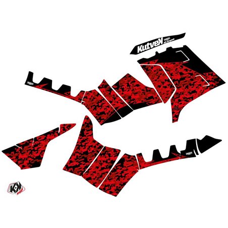 Kit Déco Quad Predator Polaris 550-850-1000 Sportsman Touring Rouge Noir (2013-2016)