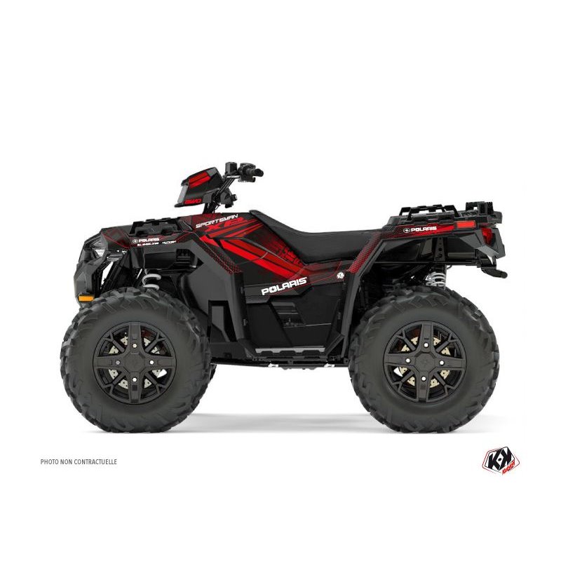 Kit Déco Quad Rock Polaris 850 Sportsman Forest Noir Rouge (2009-2012)