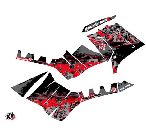 Kit Déco Quad 60th Anniversary V2 Polaris 850 Sportsman Forest Noir Rouge (2009-2012)