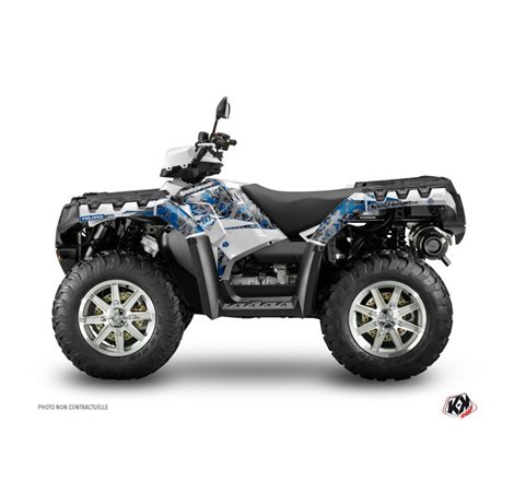 Kit Déco Quad 60th Anniversary V2 Polaris 850 Sportsman Forest Gris Bleu (2009-2012)