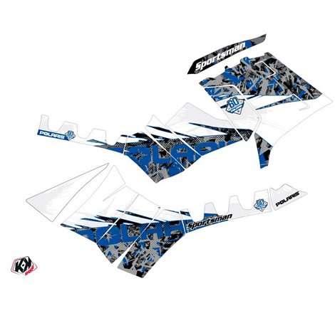 Kit Déco Quad 60th Anniversary V2 Polaris 850 Sportsman Forest Gris Bleu (2009-2012)