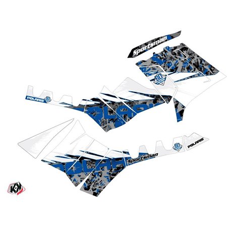 Kit Déco Quad 60th Anniversary V2 Polaris 850 Sportsman Forest Gris Bleu (2009-2012)