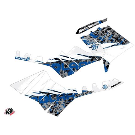 Kit Déco Quad Vintage Polaris 1000 Sportsman Forest Gris Bleu (2010-2012)