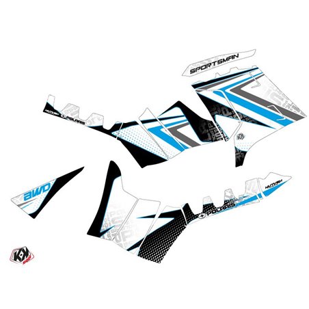 Kit Déco Quad Rock Polaris 1000 Sportsman Forest Blanc Bleu (2010-2012)